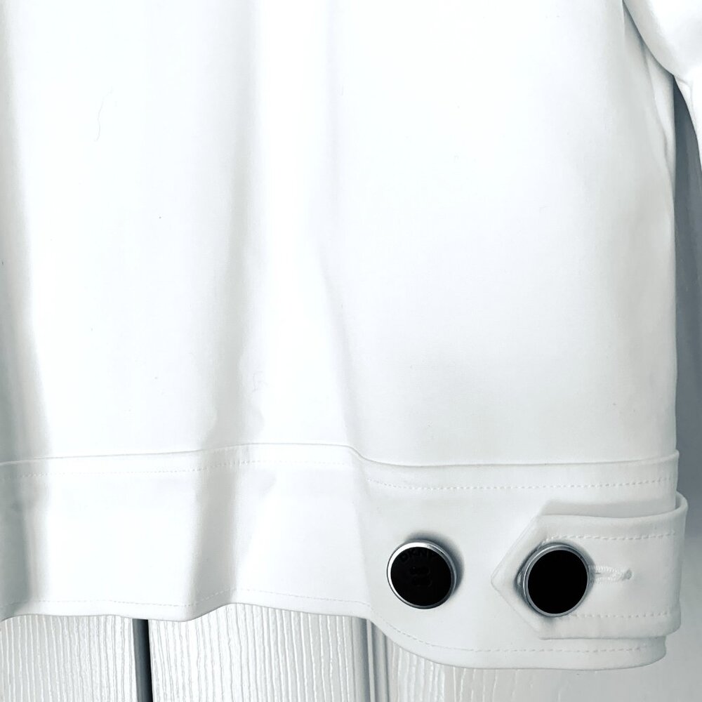 Dkny Jacket White Button Front Epaulets Long Slee… - image 8